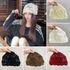 Hollowed Out Baotou Hat Flowers Beret Cap Breathable Knitted Hat for Women