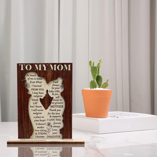 Деревянное украшение на День матери Yousheng, подарок для мамы от дочери/сына, декор для стола, настольная табличка, подарок на день рождения, благодарность для мамы