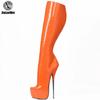 New Style 21CM Extreme High Heel Ballet Stiletto Patent Sexy Fetish Boots