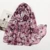 Thin Floral Viscose Scarf Print Voile Shawls and Wraps Pashmina Foulards Muslim Woman Hijab Scarves Long Printed Tippet
