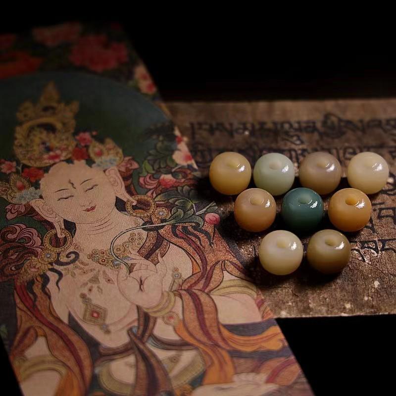 Bodhi Seed Ethnic Multi-Treasure Candy Beads Bracelet - Multi-Strand 108 Buddhist Prayer Beads Bracelet