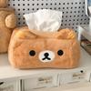 Мультяшный Милый Плюшевый Держатель для Салфетниц Rilakkuma Медведь Легко Вытягиваемый Органайзер для Бумажных Полотенец Хранение Для Девочки Домашний Декор Игрушки Подарки