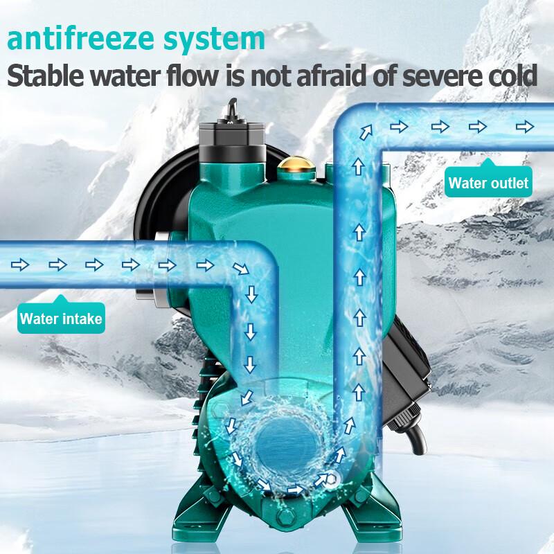 220В 370Вт Автоматический самовсасывающий водяной насос 0,5 л.с. Бытовой насос для повышения давления воды Интеллектуальный струйный насос для горячей и холодной воды