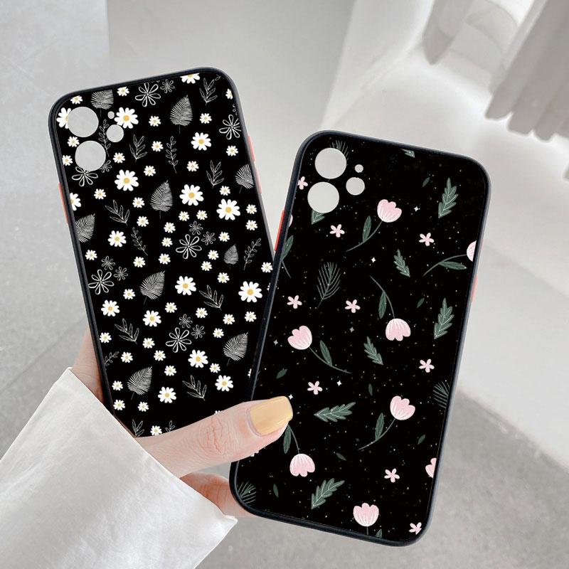 Цветочный чехол для iPhone 7 8 Plus SE2 15 11 13 12 14 Pro Max 12 13 Mini 14 Plus XR X XS Полный графический цветочный противоударный чехол