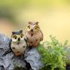 Car Decoration Bare-footed Easy Use Mini Owl Resin Crafts Miniatures Figurine Owl Ornaments