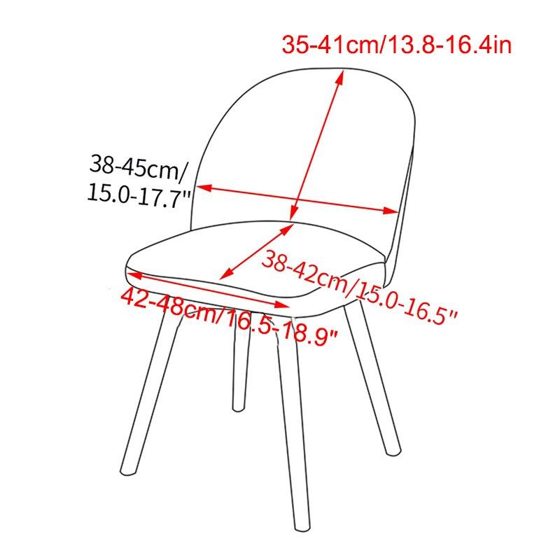 Duckbill Polar Fleece Curved Back Office Chair Cover Low Back Round Botton Seat Slipcover Shell Chairs Covers Big Elastic