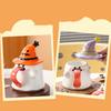 Quirky Ghost Mug Adorable Tongue-Sticking Ghost Cup with Lid Perfect Unique Halloween Gift for Girlfriend