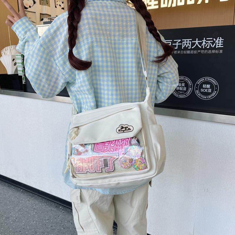 Женская сумка новая прозрачная сумка через плечо модная стильная милая сумка-мессенджер сумка большой вместимости