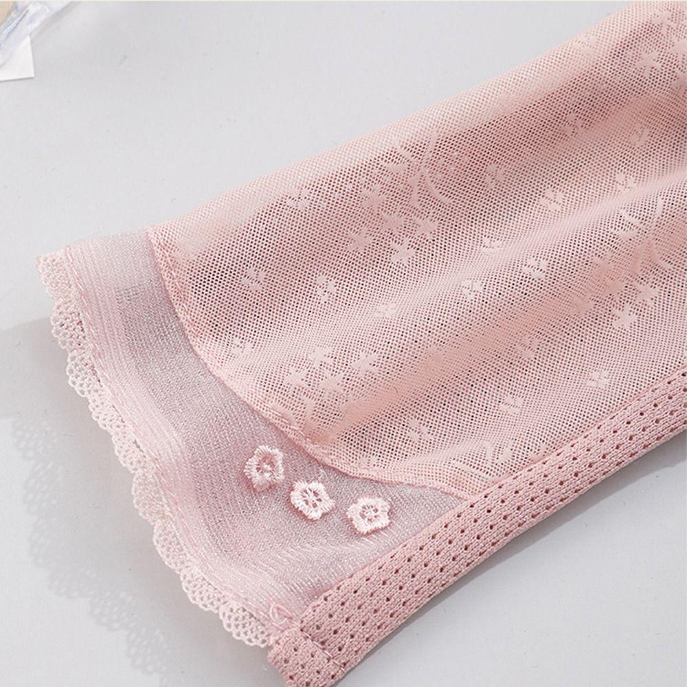 Lace Sunscreen Gloves Thin Touchscreen Gloves Summer Ice Silk Gloves for Women Female Lady