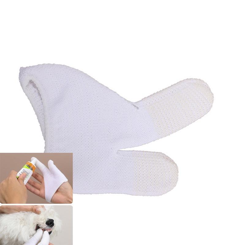 Pet Finger Toothbrush For Dogs And Cats Freshens Breath And Promotes Gum And Teeth Health Cotton Material