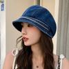 Retro Denim Duck Tongue Stacking Hat Spring and Autumn Street Modeling Beret Female Face Small Painter Hat