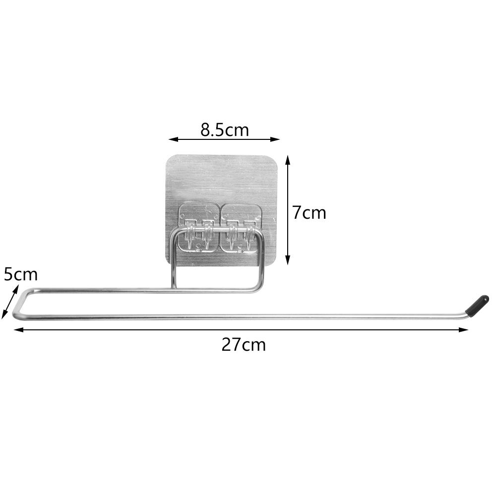 Stainless Steel Toilet Paper Towel Holder Adhesive Kitchen Paper Roll Rack Bathroom No Punch Wall Mount Tissue Dispenser Hanger