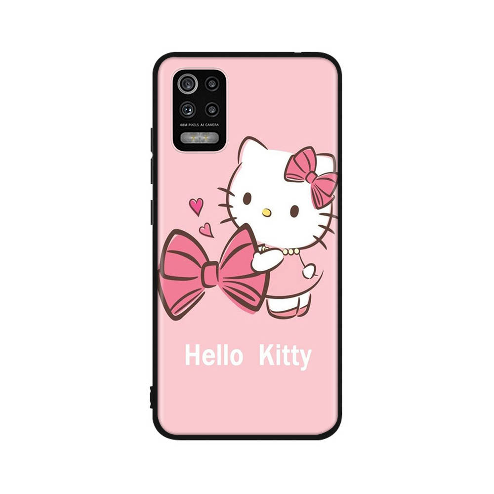 KT68 Прекрасный чехол Hello Kitty для Samsung A04 A14 A23 A34 A54 M23 M33 M52 M53 Realme 10 9 C30S C35 C55 VIVO Y02S Y21 Y33S Y51 X80 Pro Прозрачный чехол