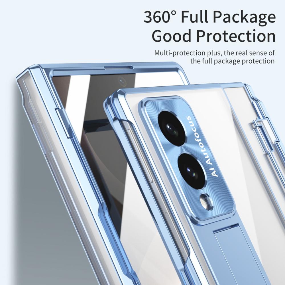 Роскошный противоударный чехол-броня с покрытием для Samsung Galaxy Z Fold 8 Широкий сгиб 3 4 5 6 7 8 Беспроводная зарядка Прозрачная крышка для fold8
