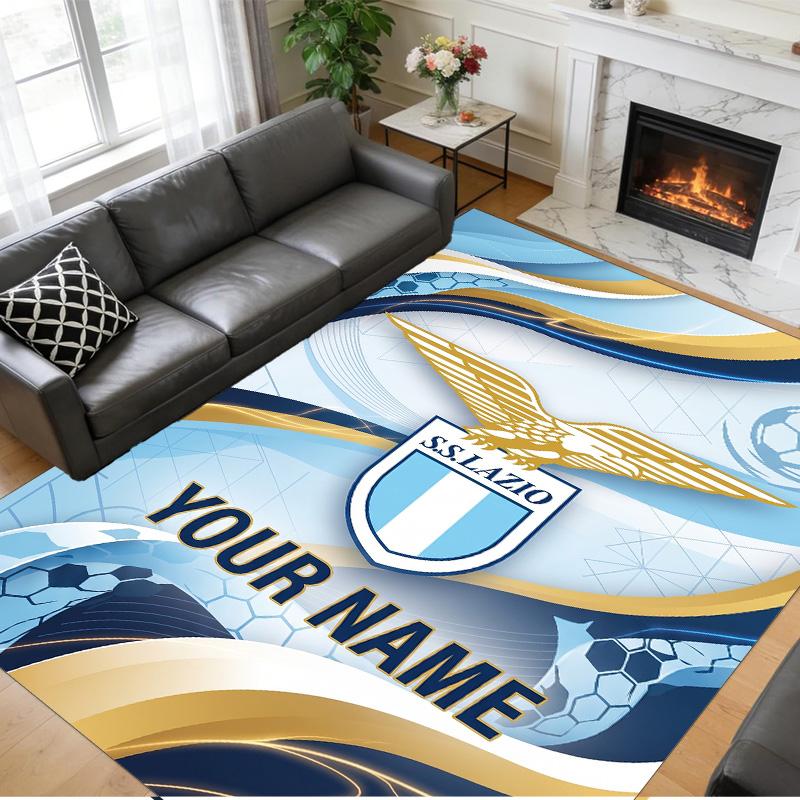 Crystal Velvet Rug Custom Name Text, Soft Non Slip Floor Mat Home DecorLazio FC