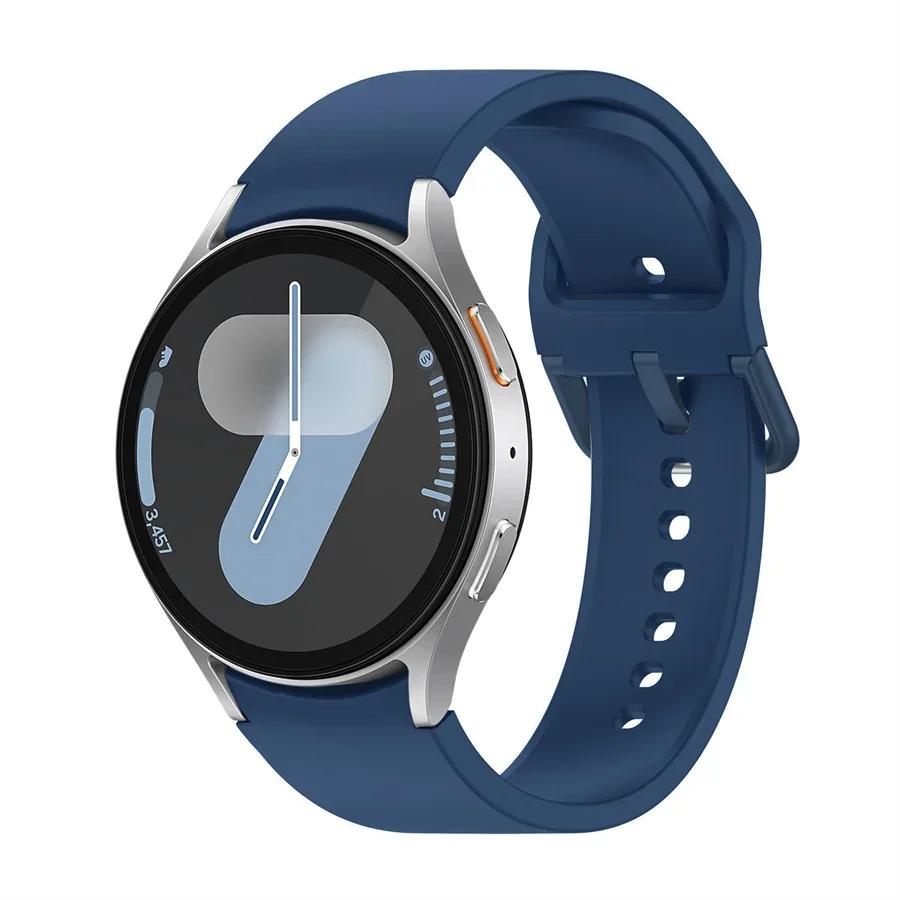 Силиконовый ремешок для Samsung Galaxy Watch 7 6 5 4 44мм 40мм 5 45мм 20мм Браслет Galaxy Watch6 4 classic 47мм 43мм 46мм 42мм ремешок