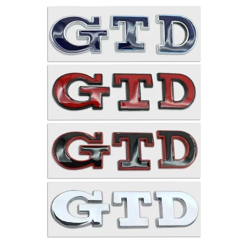 GTD Emblem 3D Metal Car Sticker Tailgate Badge Sticker Decal For Volkswagen VW Polo Golf 5 6 7 Passat Scirocco GTD Accessories HS5