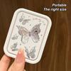 Складное зеркало для макияжа Butterfly Flip-Top, портативное карманное зеркало для женщин, прямоугольное косметическое зеркало с расческой