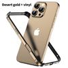 Hybrid Silicone Frame Aluminum Metal Phone Case for iPhone 16 15 14 Plus 13 12 11 Pro Max Xs Xr Anti-Fall Corners Bumper Cover