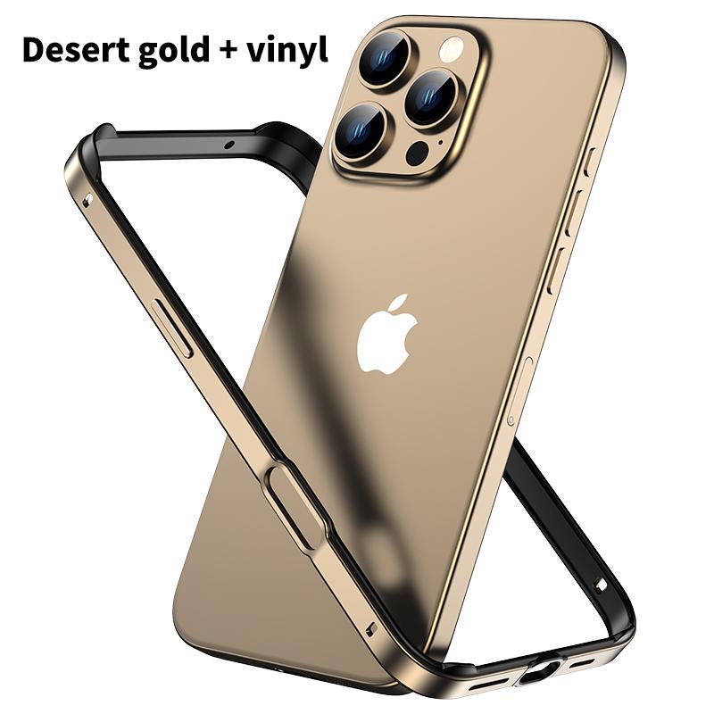 Hybrid Silicone Frame Aluminum Metal Phone Case for iPhone 16 15 14 Plus 13 12 11 Pro Max Xs Xr Anti-Fall Corners Bumper Cover