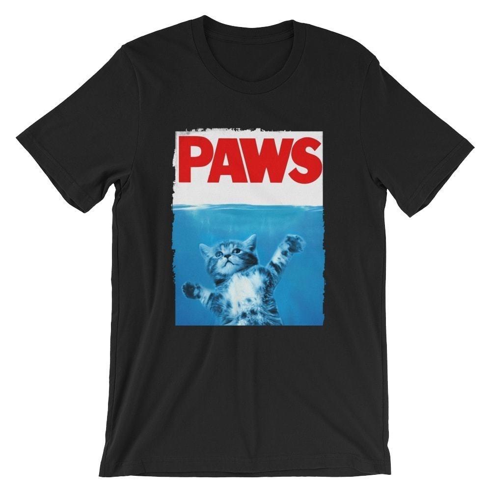 Paws-2 T-Shirt. Jaws Movie 100% Cotton Premium Tee NEW