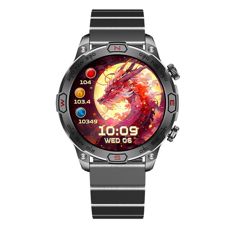 SCIONE Умные часы с пульсометром Bluetooth, голосовым помощником, компасом, фонариком, шагомером, спортивными часами на открытом воздухе