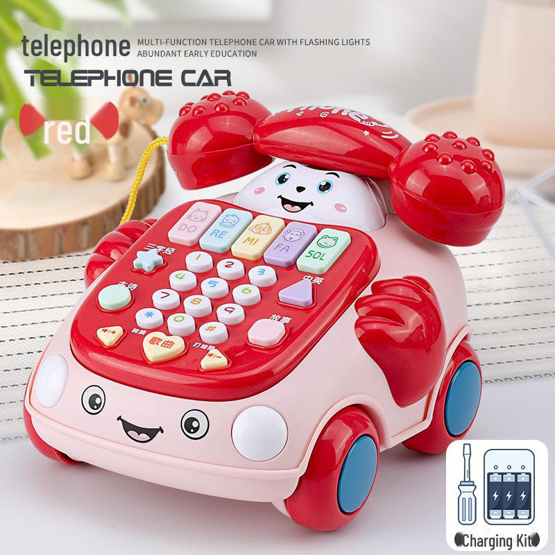 Ретро развивающая музыкальная игрушка-телефон для детей от 0 до 3 лет