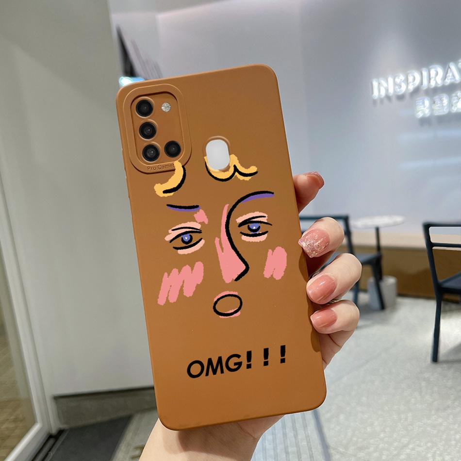 Чехол для Samsung Galaxy A21s Фиолетовый Лавандовый Цветок Защита Камеры Мягкий Чехол для Телефона Для Samsung A21s 6.5" SM-A217F A 21 s Чехол
