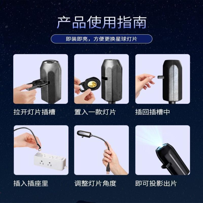 5V USB Вставляемая Лампа-проектор Планета Декор Потолка Помещения Атмосферный Свет Звездное Небо Ночник Галактический Проектор