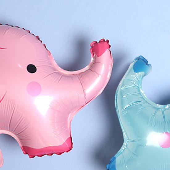 6Pcs Elephant Foil Balloons Inflatable Cartoon Elephant Aluminum Film Balloon Animal Themed Party Supplies for Baby Shower Birthday Party