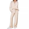 2023 Spring/Autumn Casual Sports Zipper Hoodie & Wide-Leg Pants Set