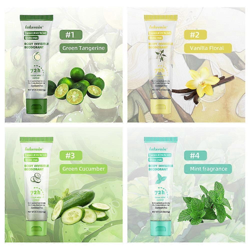 Women Body Deodorant Cream, Odor Removing Invisible Cream, 72 Hour Odor Control for Armpit Private Parts, Full Body Deodorant for Women