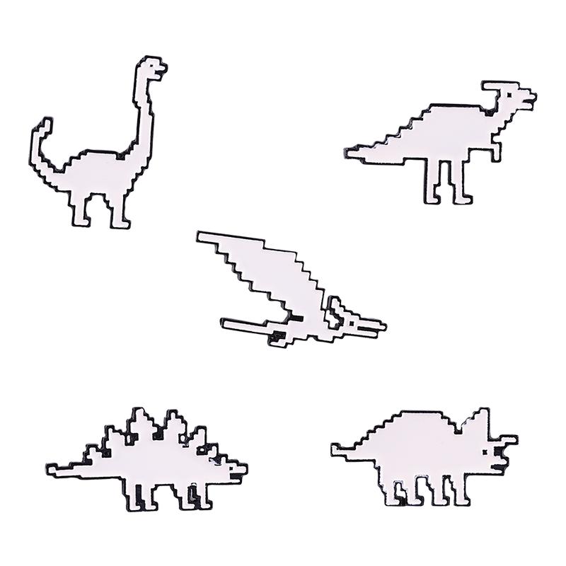 5-6 pcs/set Dinosaurs Park Enamel Pins Butterfly Hedgehog Frog Brooches Lapel Badges Animal Plant Jewelry Gift for Kids Friends