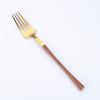 430 Stainless Steel Knife and Fork Spoon Small Waist Wooden Handle Western Tableware Set Portuguese Tableware Steak Knife and Fork