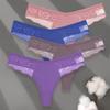 4PCS/Set Sexy V-Waist Women Cotton G-string S-XL Lace Lingerie Panties Thongs Femme Underwear Girls Underpant Intimates