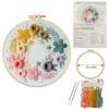 1 набор Набор для вышивания цветов для начинающих с учебником по вышивке на английском языке, подходит для начинающих, набор материалов для рукоделия и вышивания своими руками