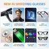 2026 Smart Glasses with AI Translator 8MP Camera 4K HD Take Videos and Photo Sunglasses BT Call for Men Women Fashion Glasses Wireless Music Playback