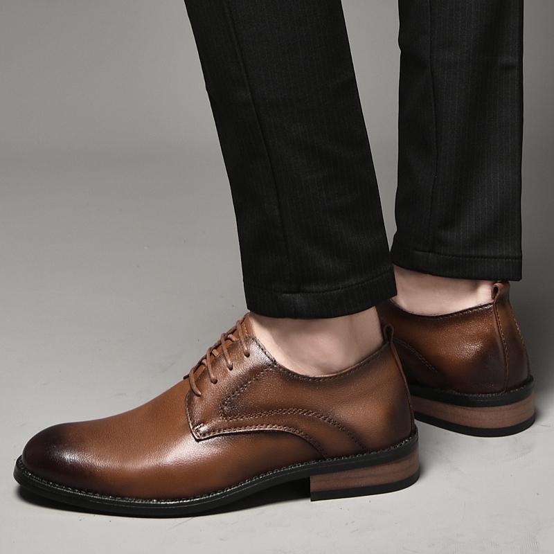 Casual Slip On Formal Leather Men Shoes Men Italian Black Male Loafers Men Shoes Wedding Party Dress Shoes