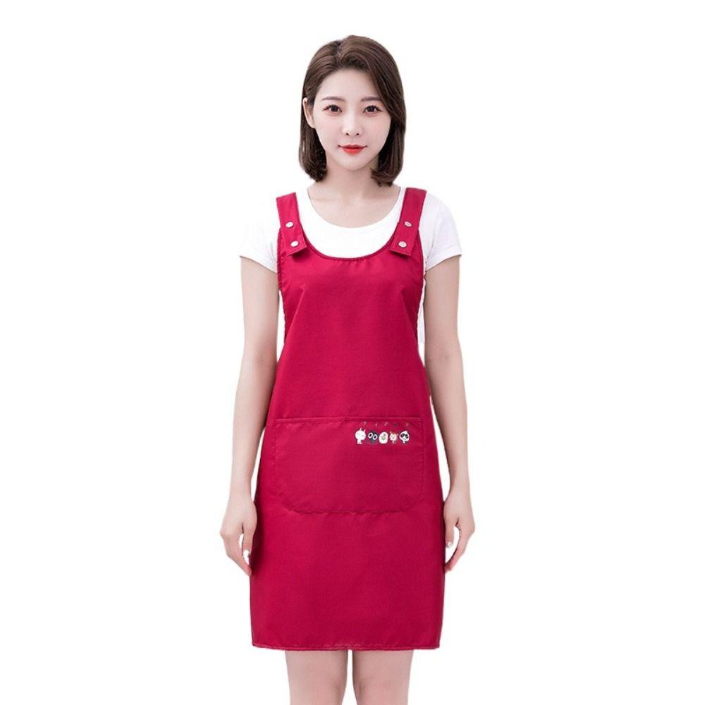 Дышащий фартук для готовки, маслостойкий, водонепроницаемый, фартук для шеф-повара, рабочая форма, стильный женский фартук