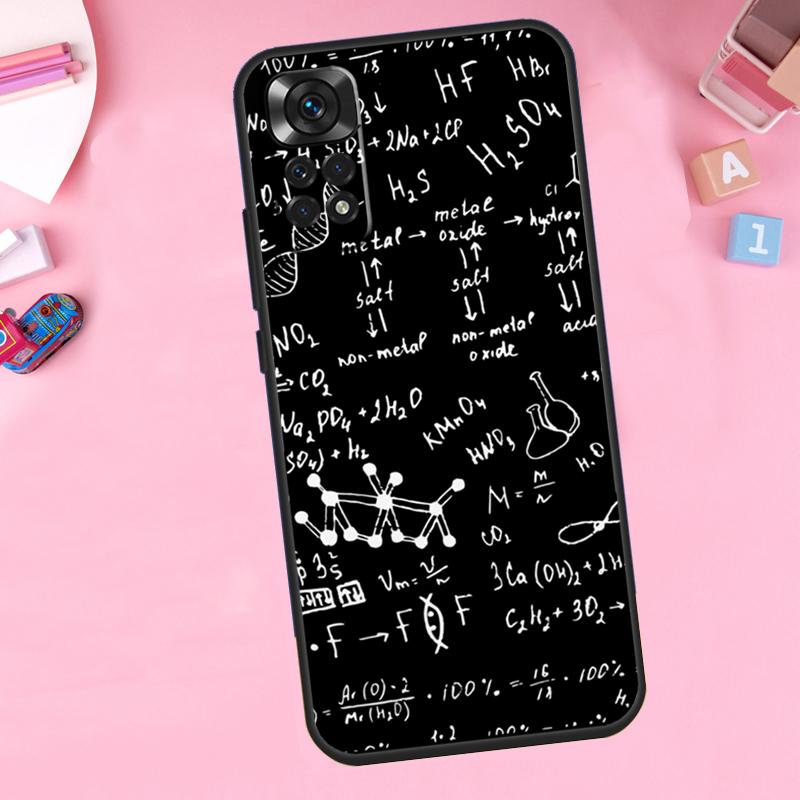 Чехол с формулами по физике, науке, математике для Xiaomi Redmi Note 11 8 9 10 Pro 12 Turbo 8T 9S 10S 11S 12S Redmi 12C 10C 9C