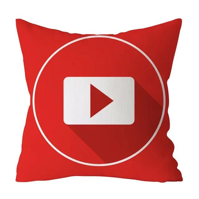 Modern Decorative Pillow Case Youtube Throw Pillow Case Red Square Pillow Case Home Decoration Velvet Movie Unique .