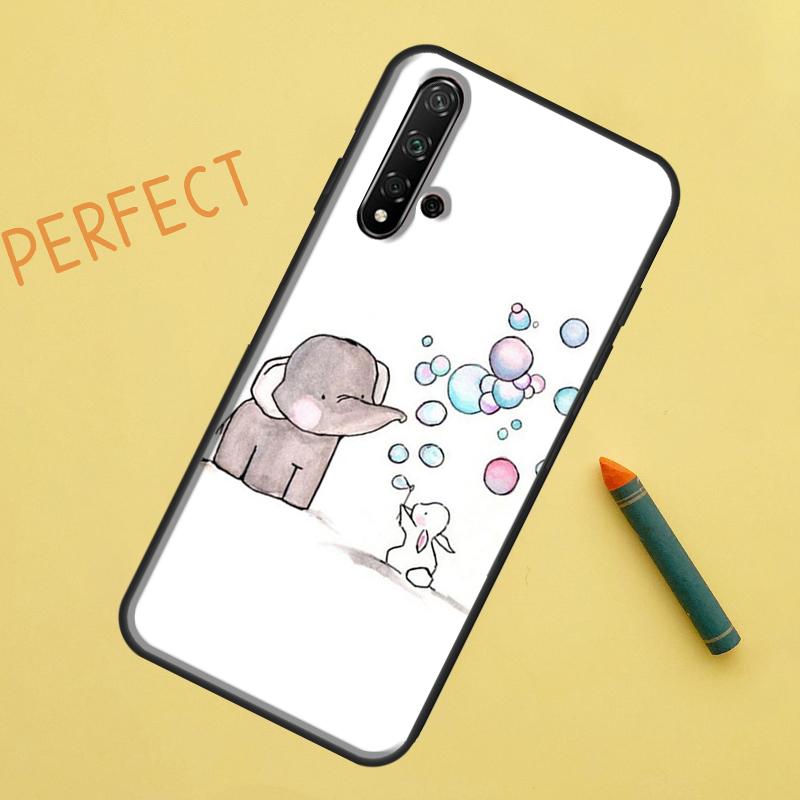 Cute Elephant For Huawei Nova 12s 11i 7i 8i 12i Y73 Y70 Y90 Y60 Y72 Y61 Y91 9 10 SE P40 Lite P30 Pro Case
