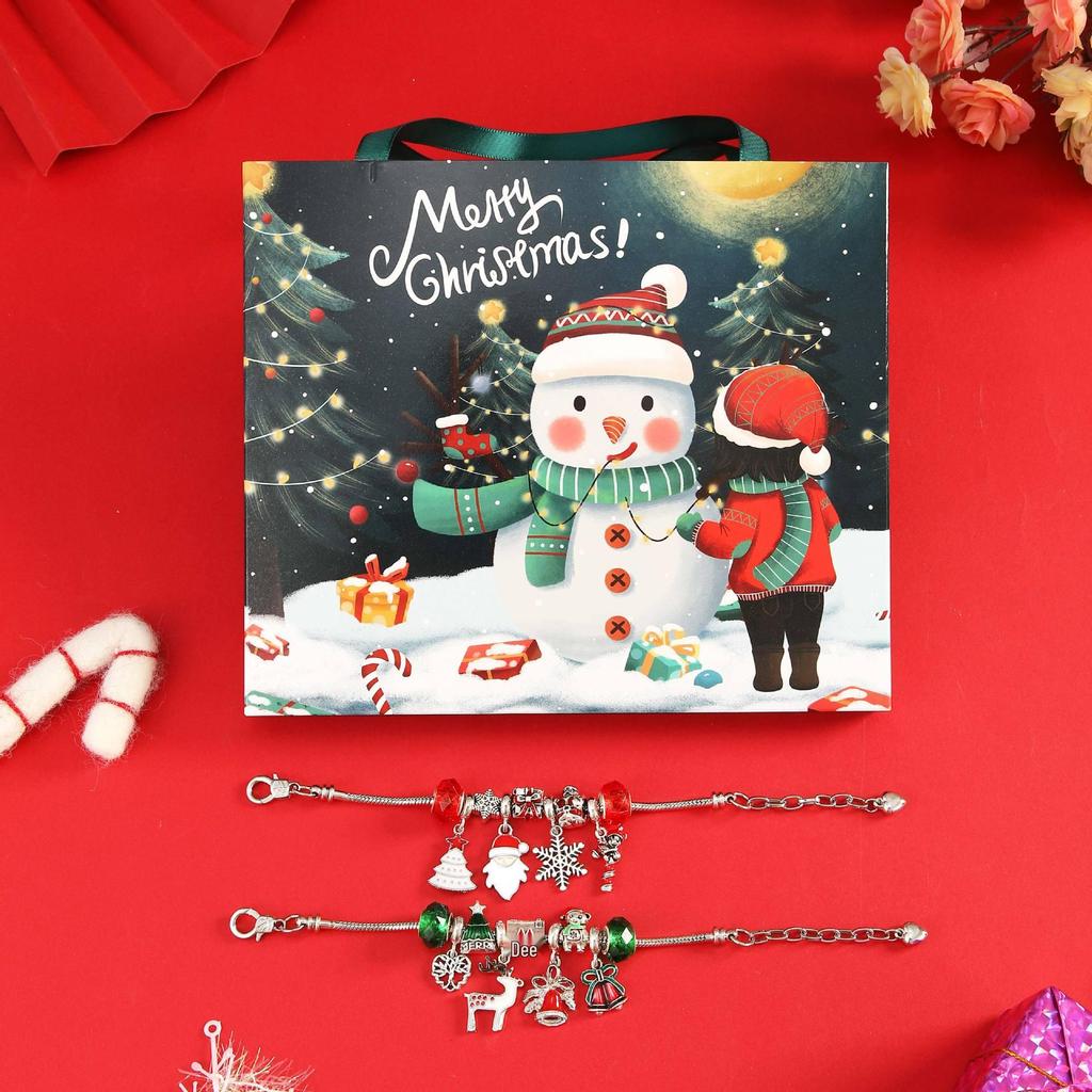 Серебряный рождественский календарь обратного отсчета: Сделай сам Сумочка из бисера и Ювелирный подарок Слепой бокс для женщин