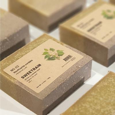 Мыло Houttuynia cordata 130 г+130 г, натуральное мыло для ежедневного умывания лица Sweet Rain, Houttuynia cordata 130 г+130 г, 30 г