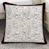 Light Luxury Pillow Retro Square Flower Decoration Sofa Ornaments Pillowcase New Chinese Style Removable and Washable Pillow Cushion
