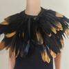 [7345] Feather Shawl, Halloween Feather Dress Up Fake Collar Gothic Style Costume
