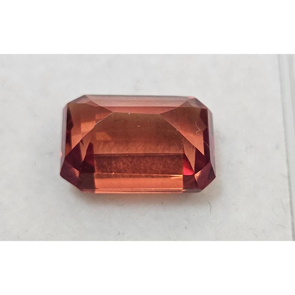 Emerald Cut Natural Padparadscha Sapphire 8+ Ct Fabulous Certified Gemstone
