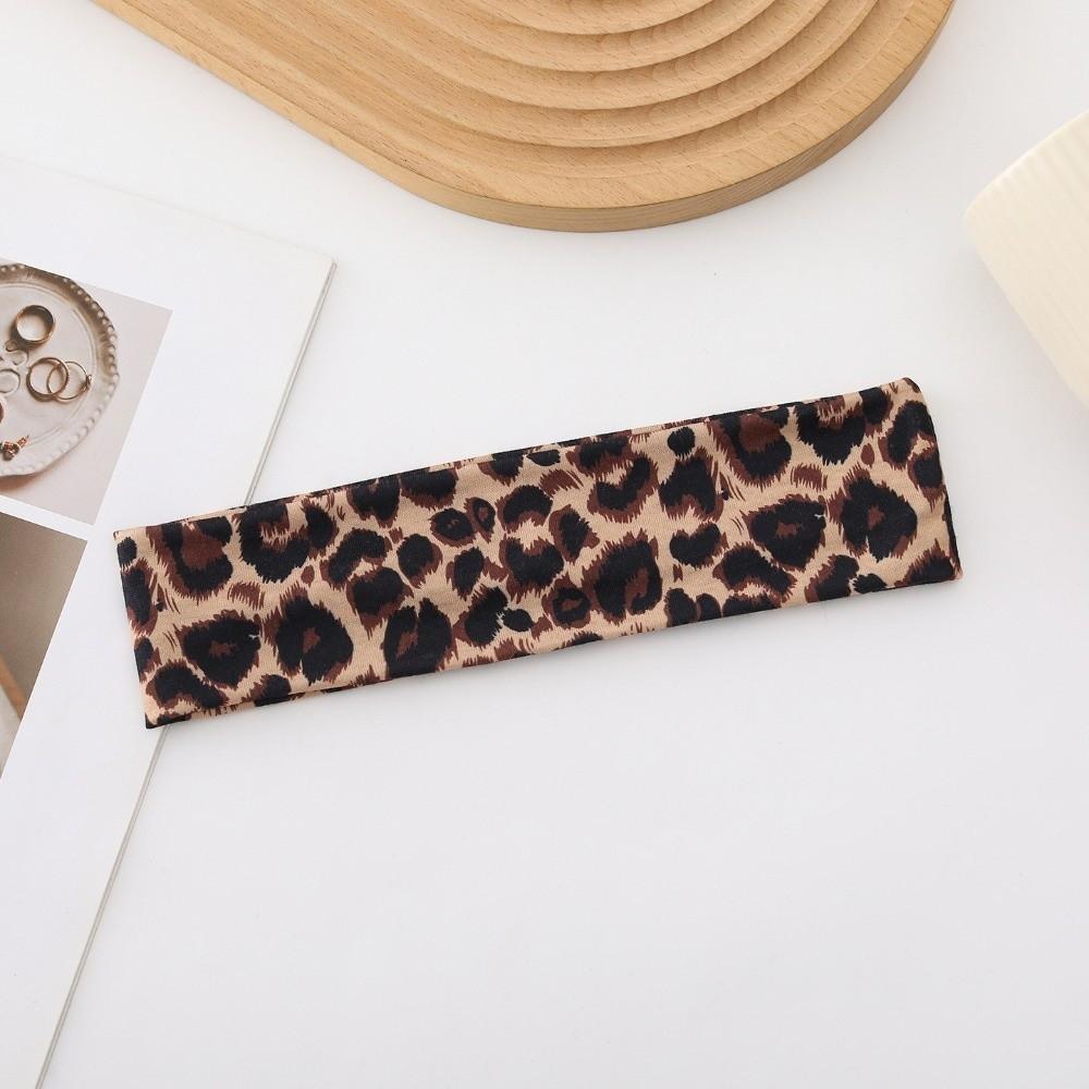 High Elasticity Leopard Print Headband Sweat Absorbing Wide Brim Headband New Yoga Headband Sports