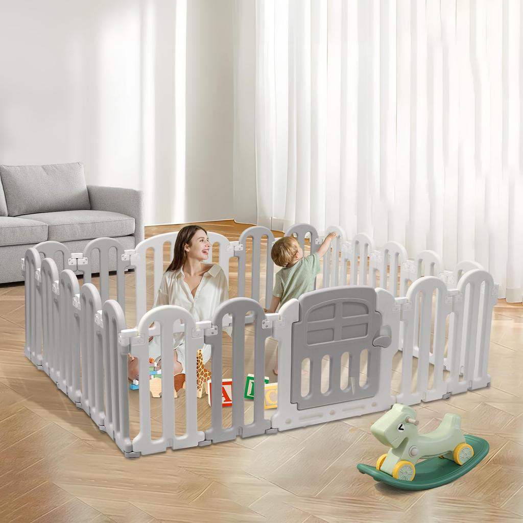 Areden Baby Pet Just Place Safety Baby Escape Prevention поставляется с удобным местом для хранения игрушек в помещении, которые легко мыть, и подарочным ограждением для детей,