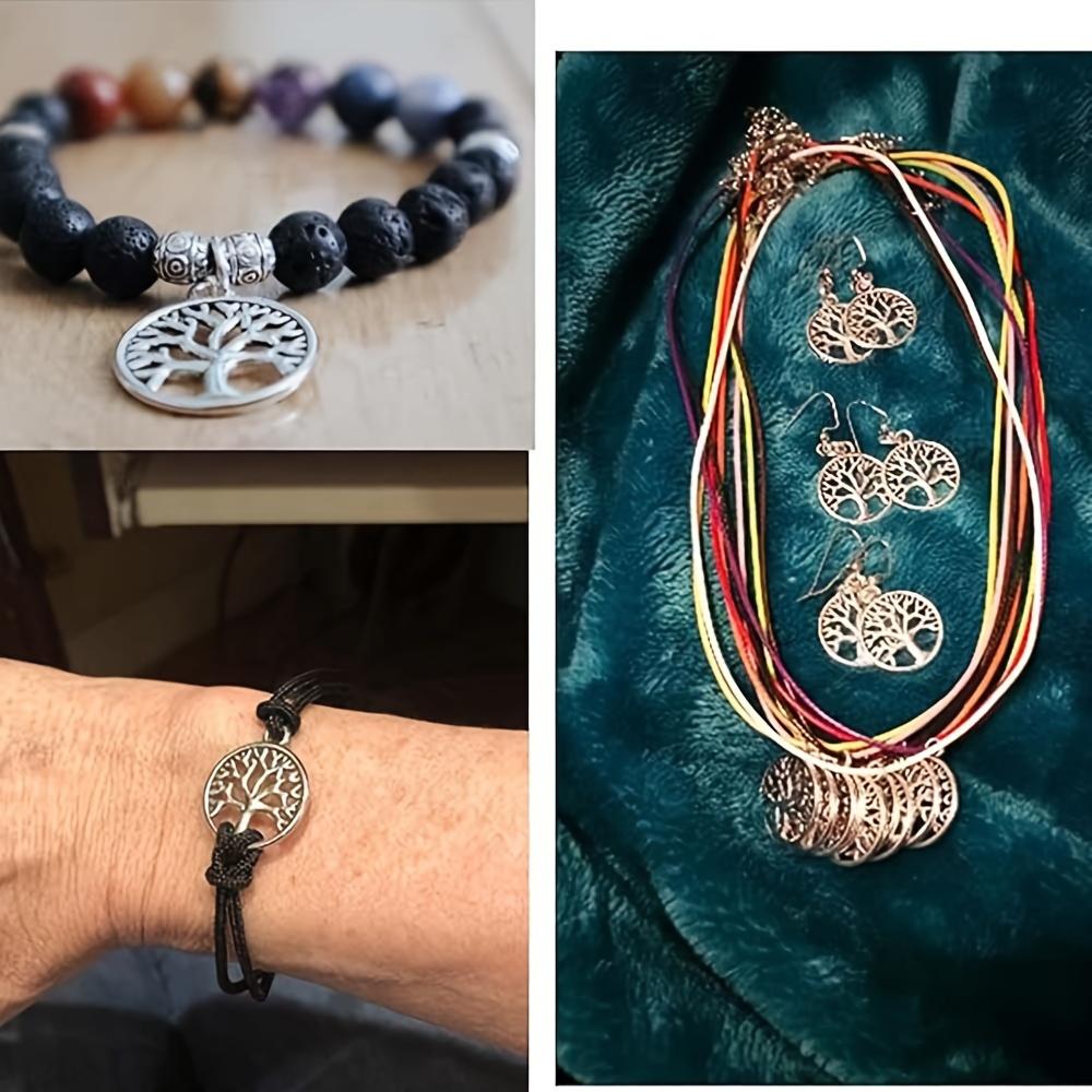 6/24/48pcs Alloy Gold Silver Life Tree DIY Accessories Life Tree Pendant Retro Alloy Necklace Bracelet Pendant